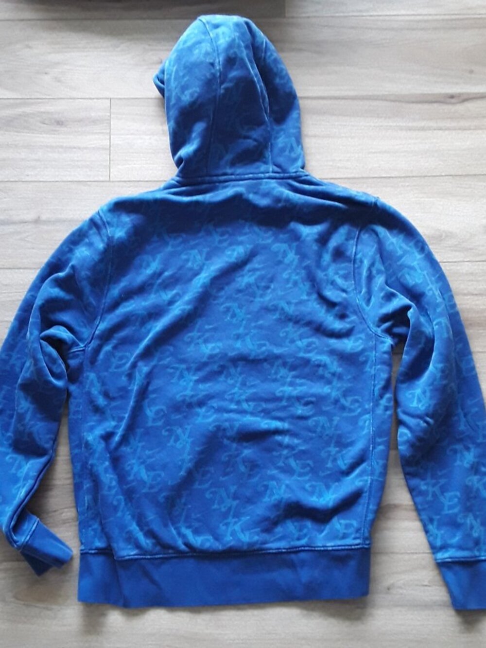 Nike Men’s Medium Blue Hoodie • Graphic Pattern Pullover • Kangaroo Pocket - Picture 6 of 6